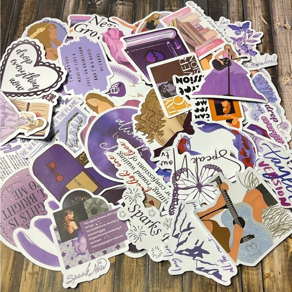 5for$10 Purple Aesthetic, Singer Taylor Swift 50Pc
Stickers Notebook Accessories